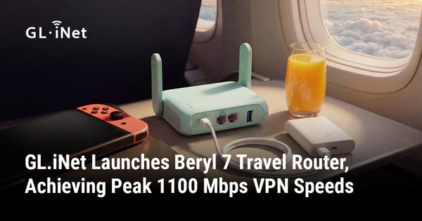 GL.iNet Launches Beryl 7 Travel Router, Achieving Peak 1100 Mbps VPN Speeds