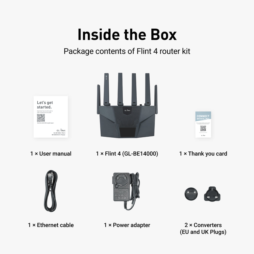 Flint 4 (GL-BE14000) Tri-band Wi-Fi 7 Home Router