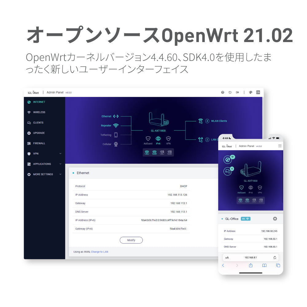 Slate AX (GL-AXT1800) | Wi-Fi 6トラベルルーター — GL.iNet