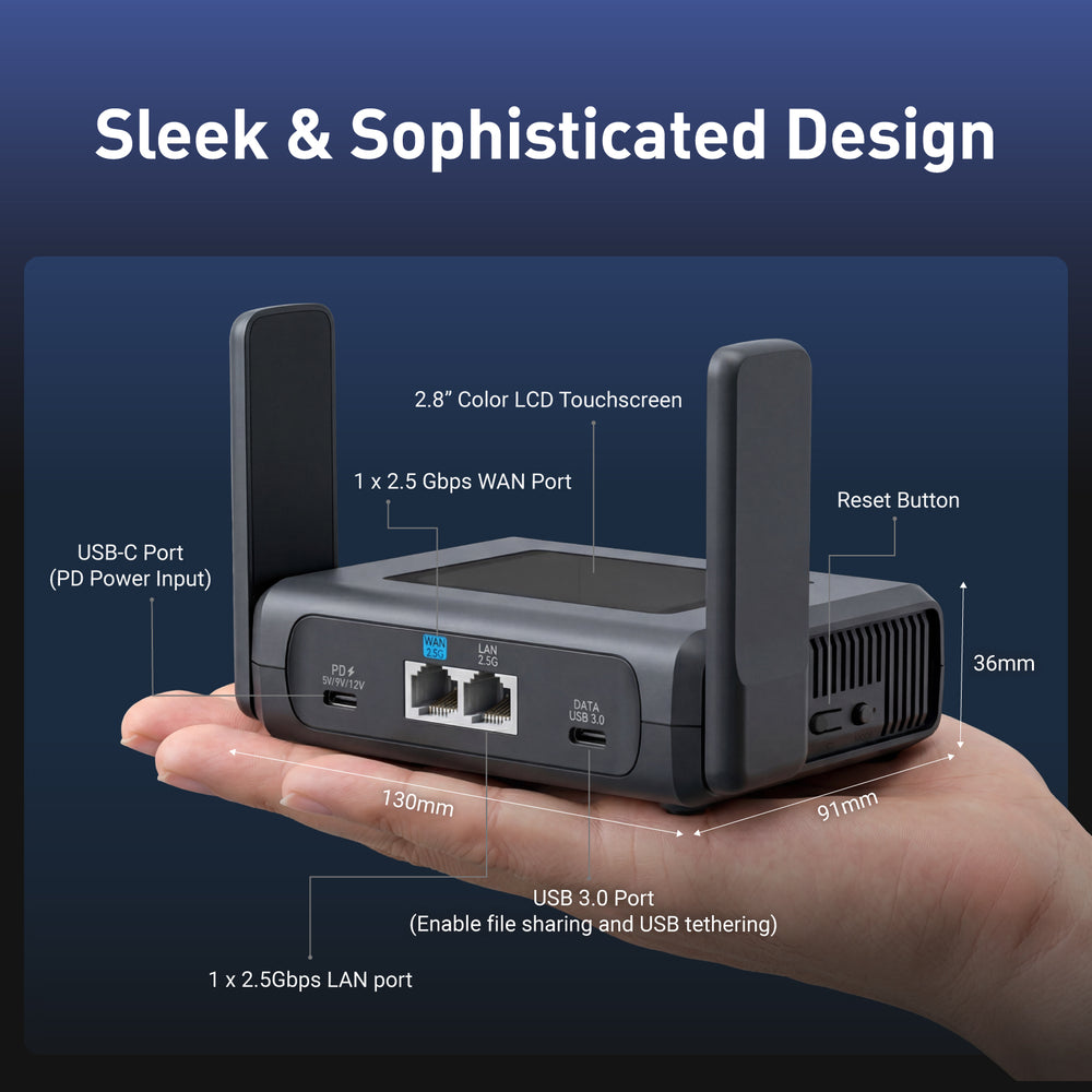 Slate 7 Pro (GL-BE10000) Tri-band Wi-Fi 7 Travel Router