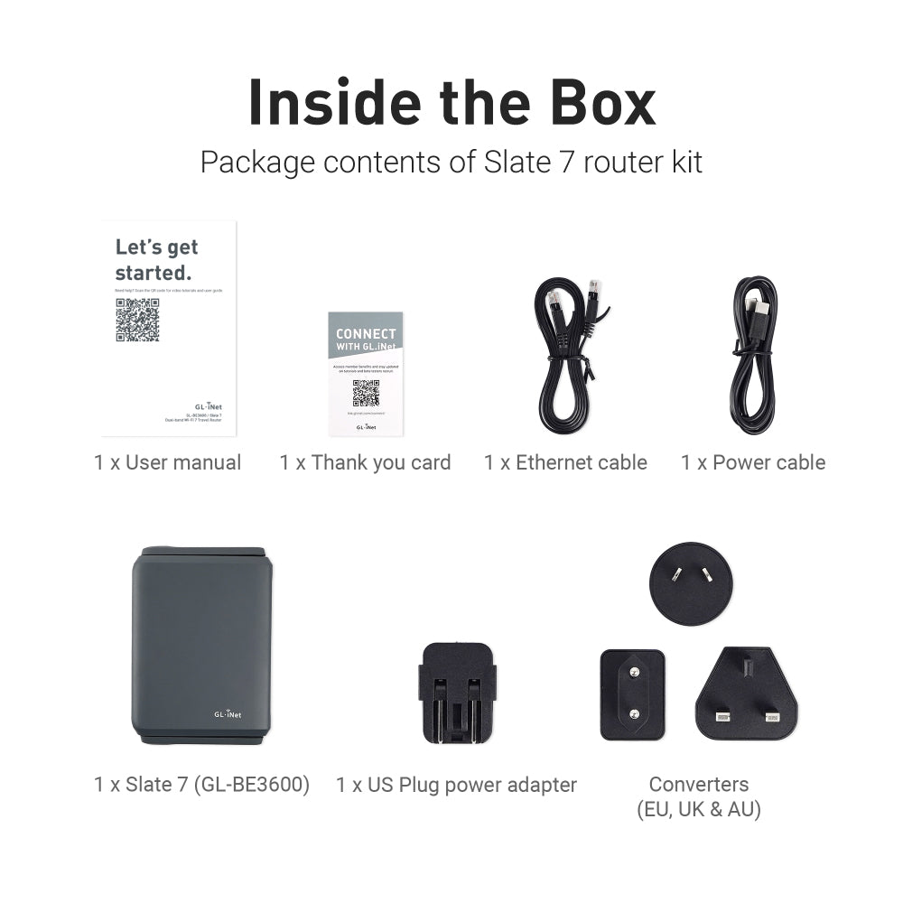 Slate 7 (GL-BE3600) Dual-band Wi-Fi 7 Travel Router