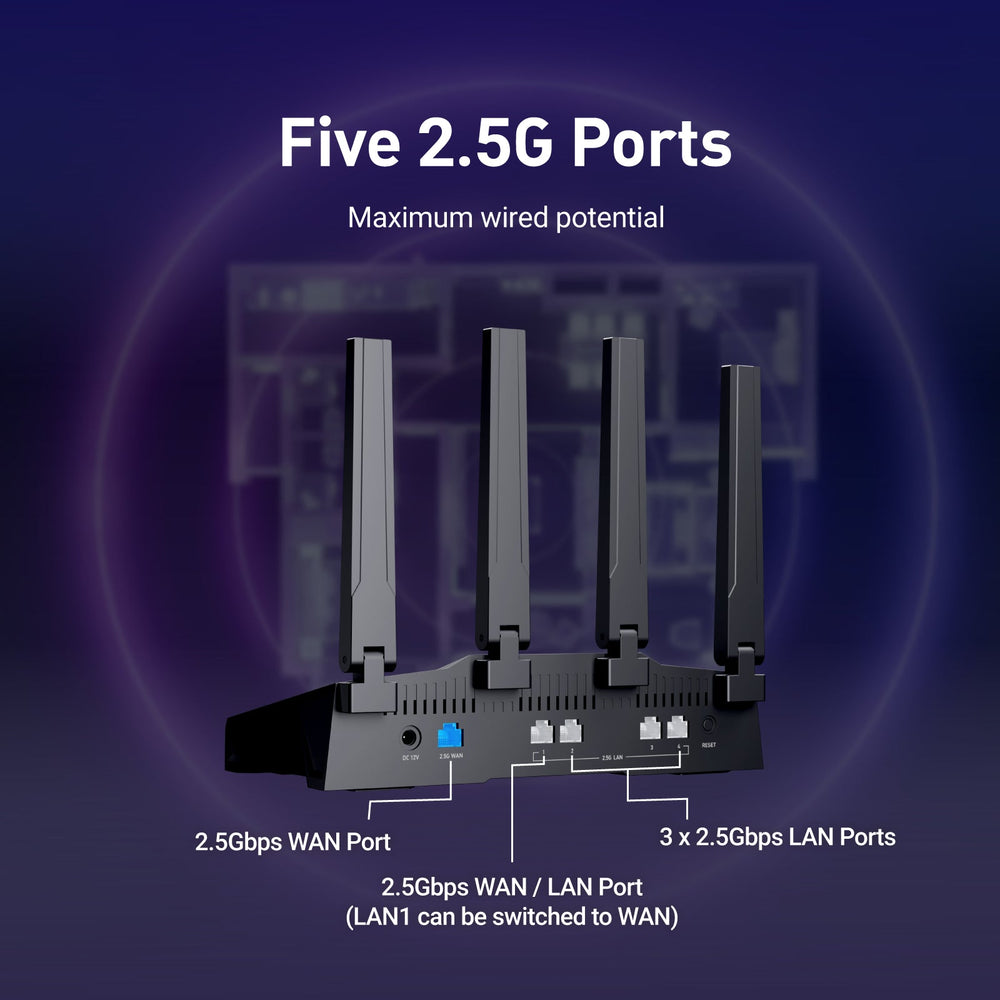 Flint 3 (GL-BE9300) Tri-band Wi-Fi 7 Home Router
