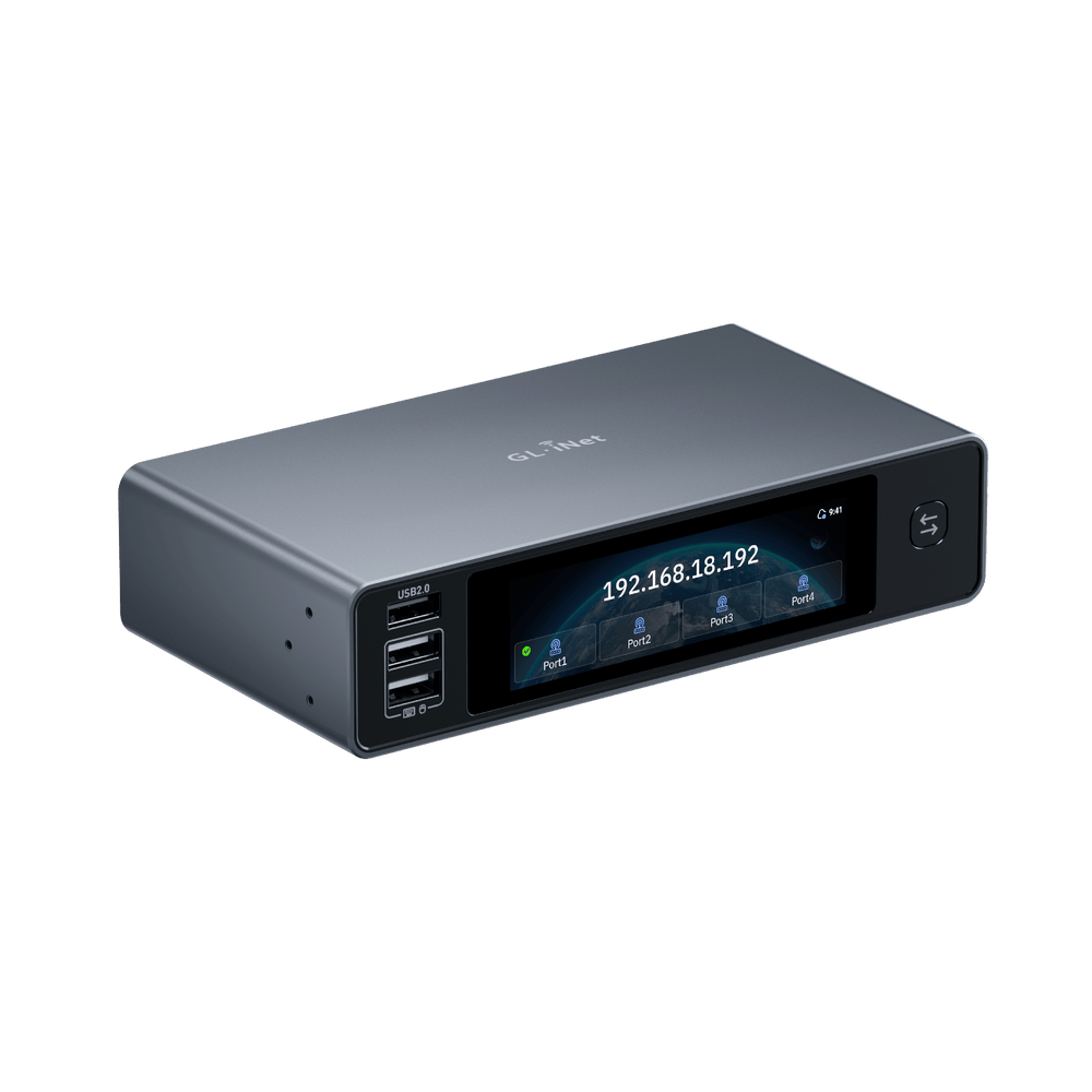 Comet X (GL-RM4PE) Quad-Port Remote KVM with PoE
