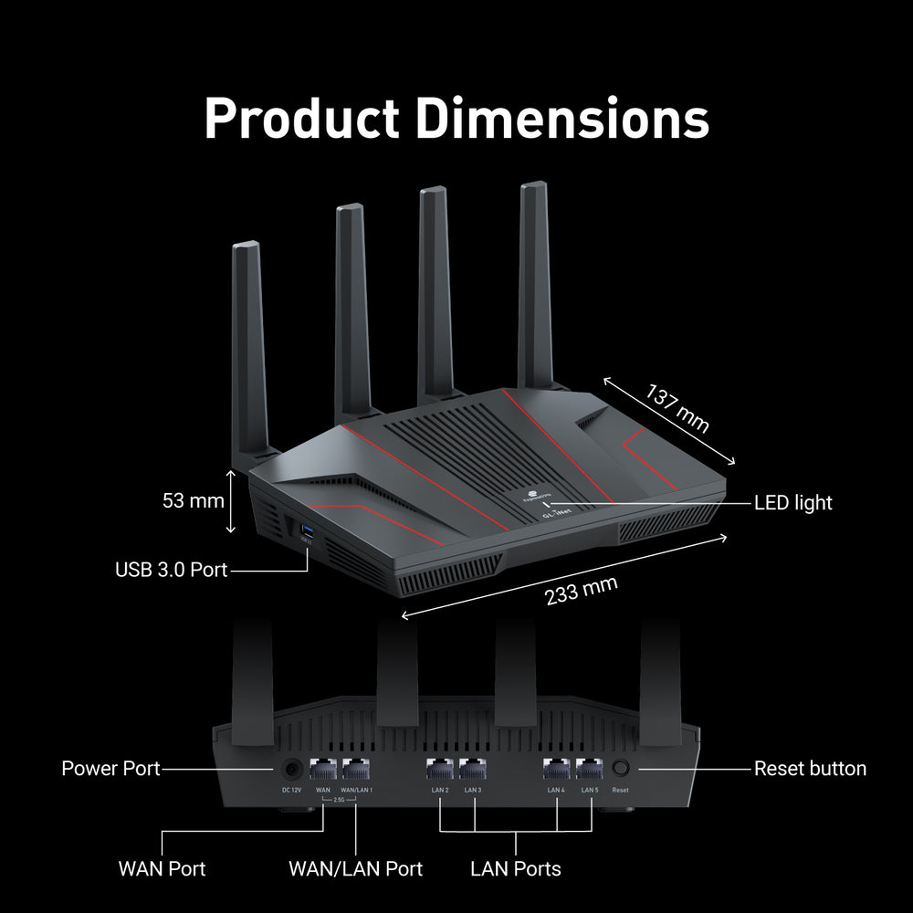 Fortify (GL-MT6000) AX6000 Wireless Router