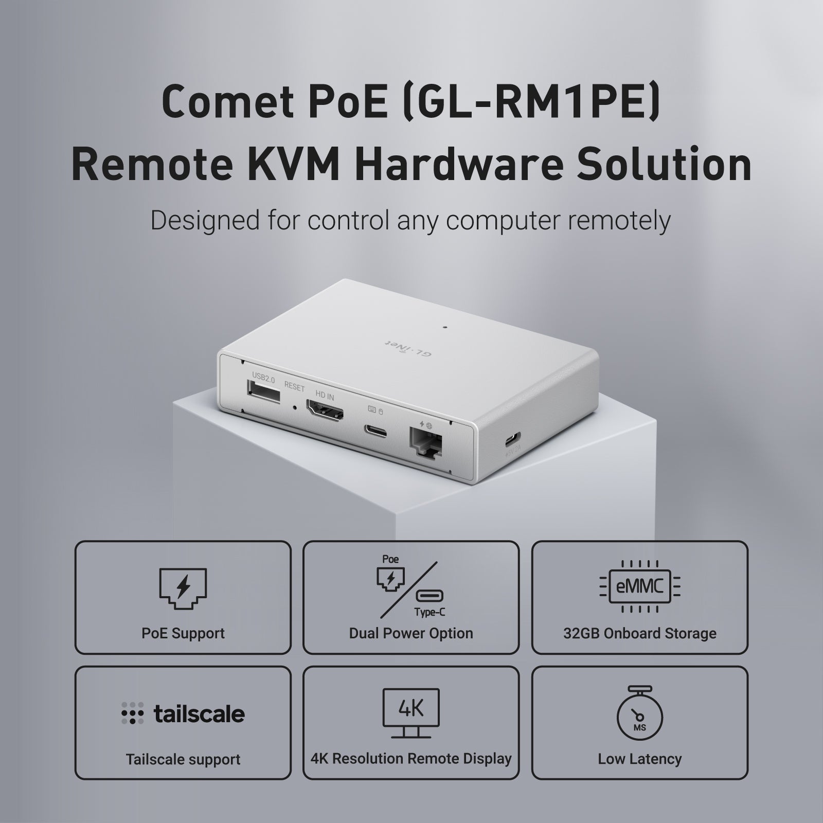 Comet PoE (GL-RM1PE) | Remote KVM with PoE — GL.iNet