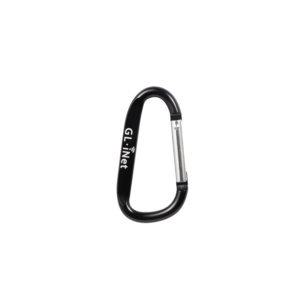 GL.iNet Carabiner Clip|Black Aluminum D Ring Shape