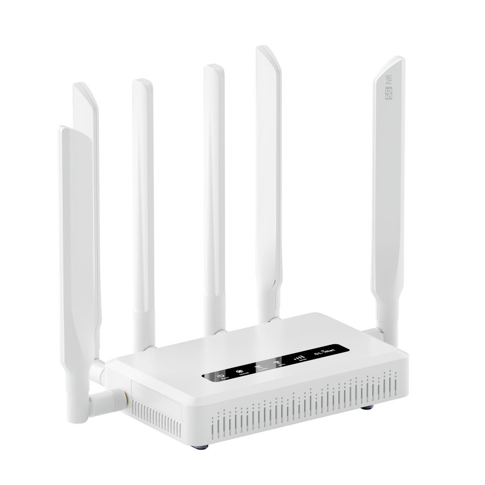 Spitz AX (GL-X3000) Wi-Fi 6 AX3000 | 5G NR | Dual-SIM failover | OpenWrt 21.02 | US+EU+UK+AU plug